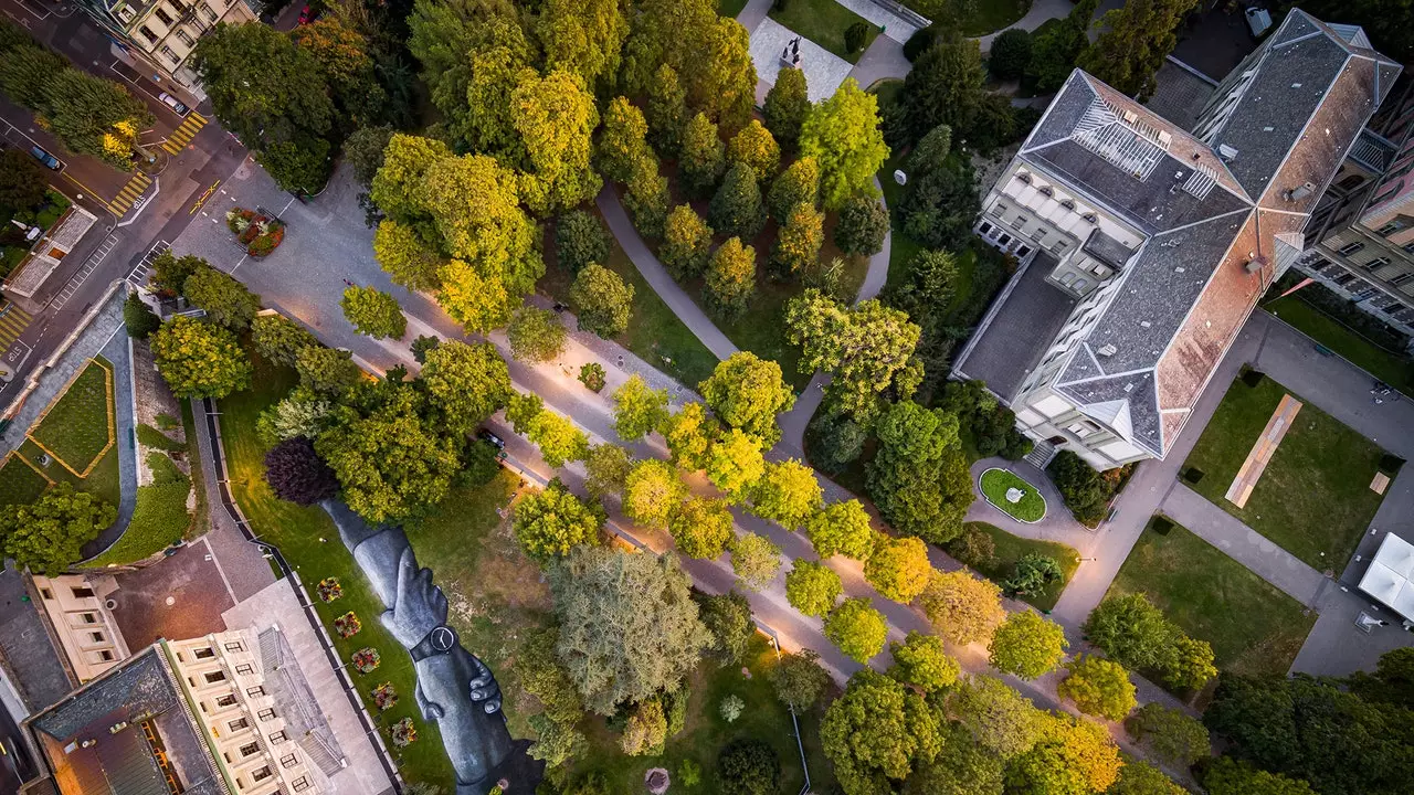 Des mains géantes commencent à se dessiner dans les parcs de Genève