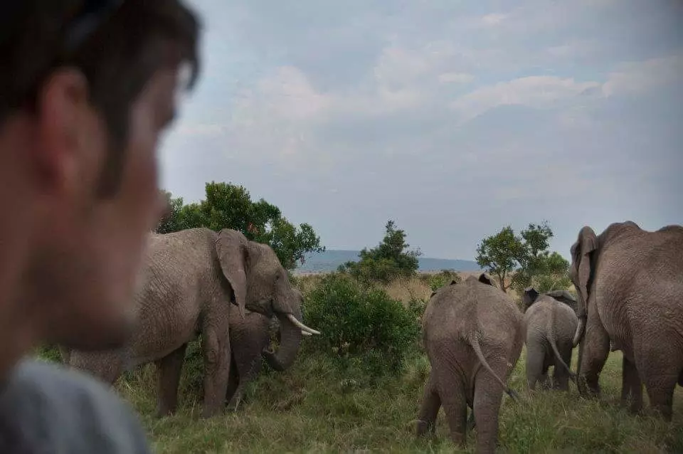 Javier Triana auf Safari im Masai Mara Nationalpark im August 2012.