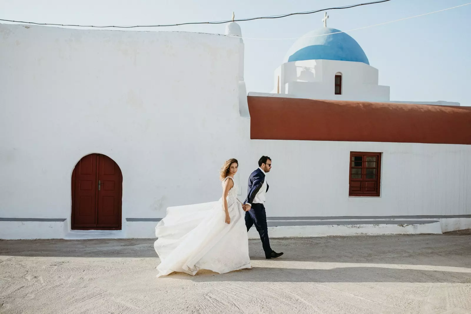 Um casamento em Mykonos.