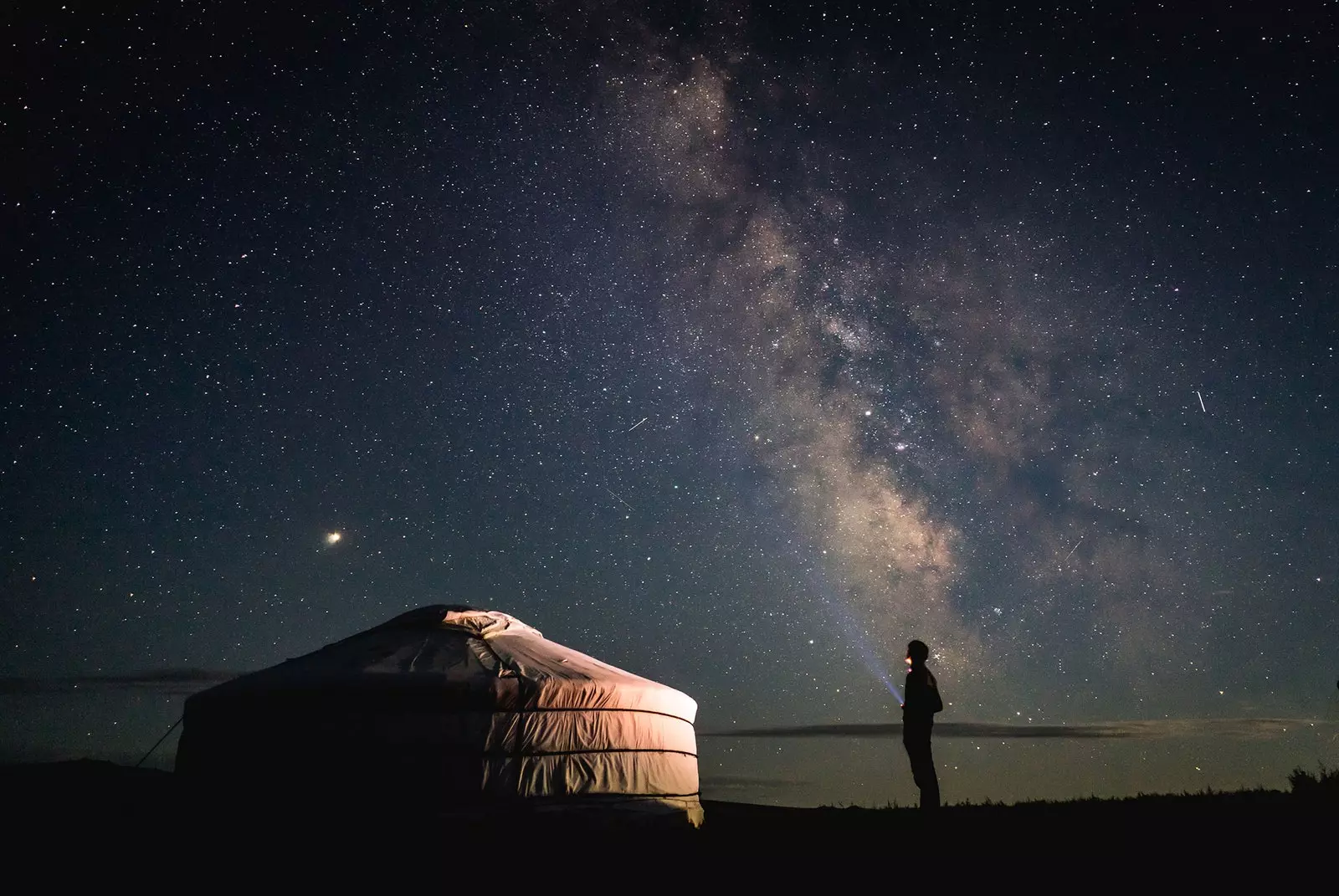 Lebe wie ein Nomade in der Mongolei