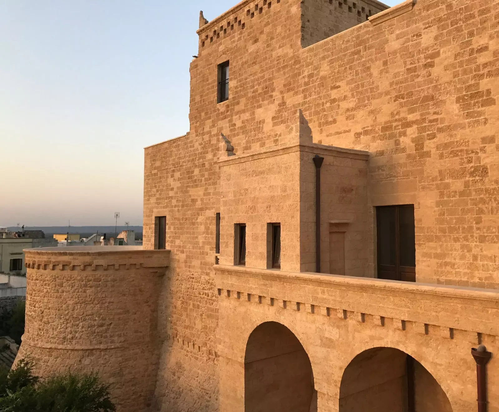 Facade of the Castello di Ugento.