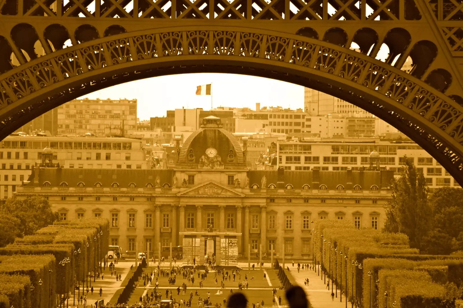 Ecole Militaire seen from the Eiffel Tower