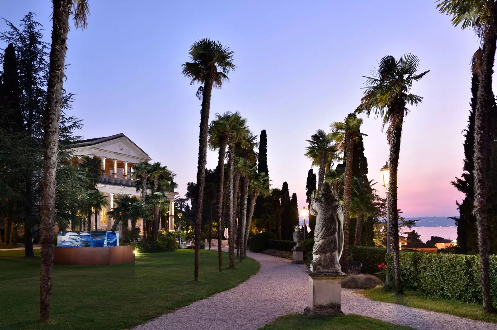 The Villa Cortine Palace hotel is located directly opposite the house of Maria Callas.