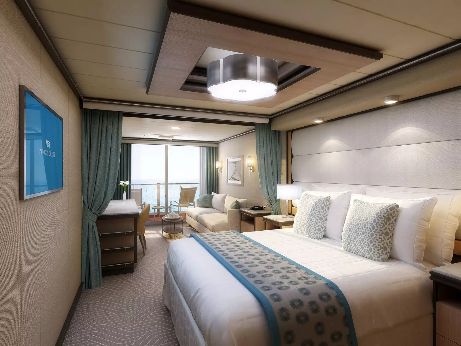 Suite mini centil di kapal pesiar Princess Cruises Enchanted Princess.