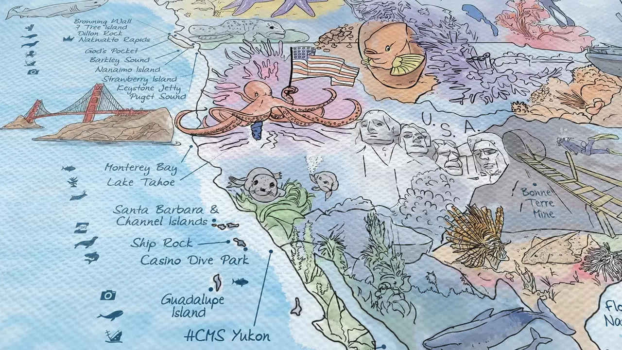 Aquest mapa reuneix els millors llocs del món on bussejar