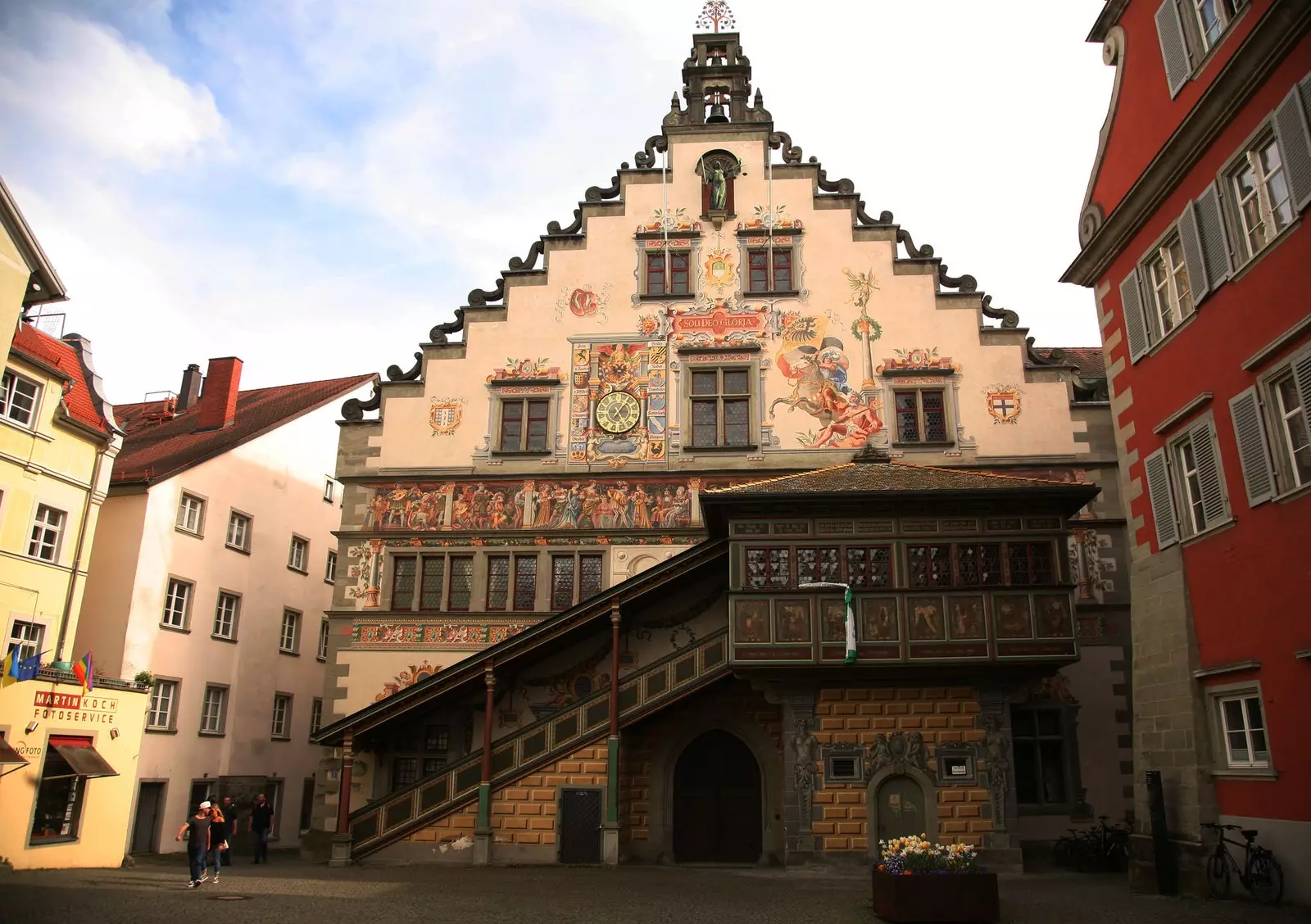 Gevel van het stadhuis van Lindau.