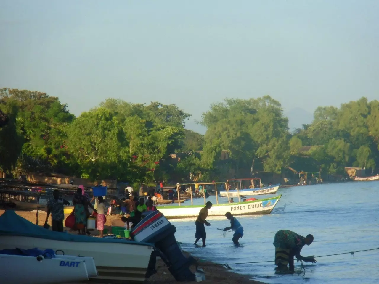 Rybárske jazero Malawi