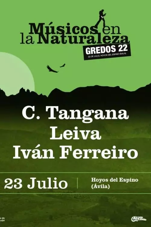 Músicos no cartaz do festival da natureza.