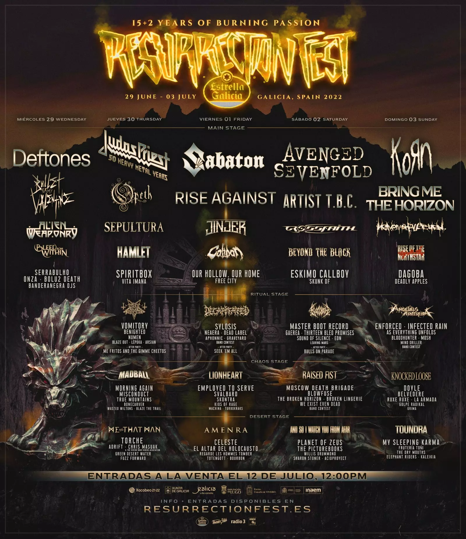 Cartell del Resurrection Fest.