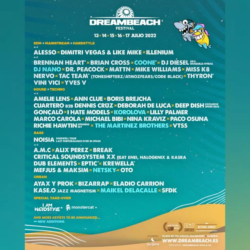 Póstaer féile Dreambeach.