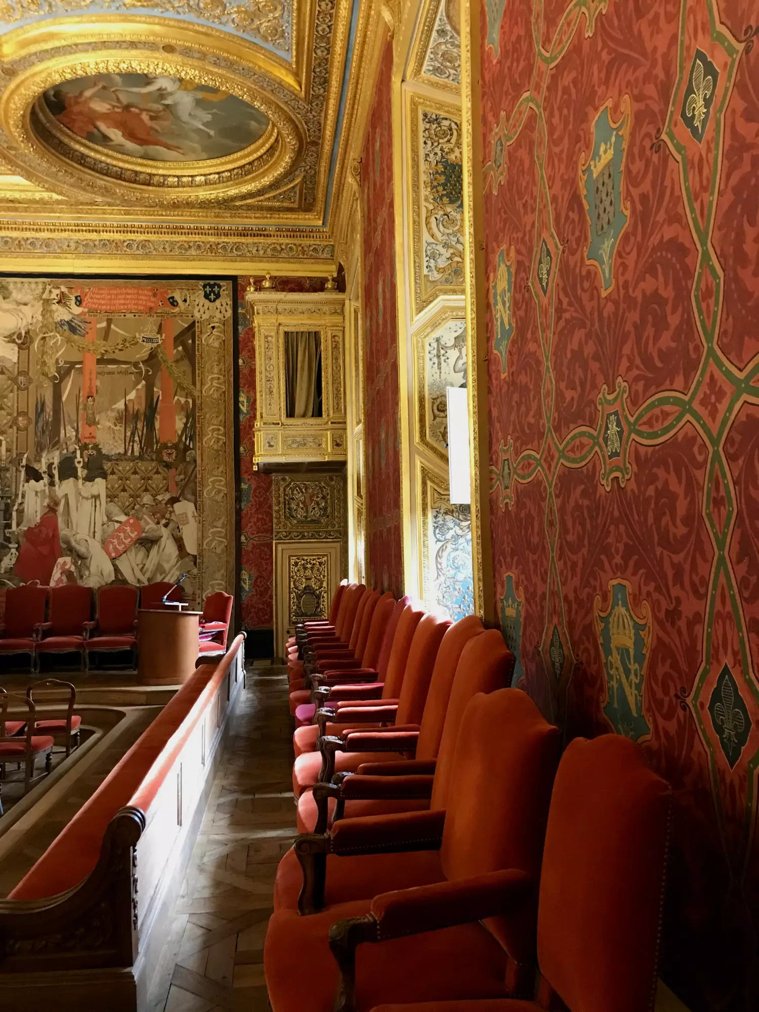 Chamber of Parliamentarians in Rennes designed by Charles Errard painter of Louis XIV.