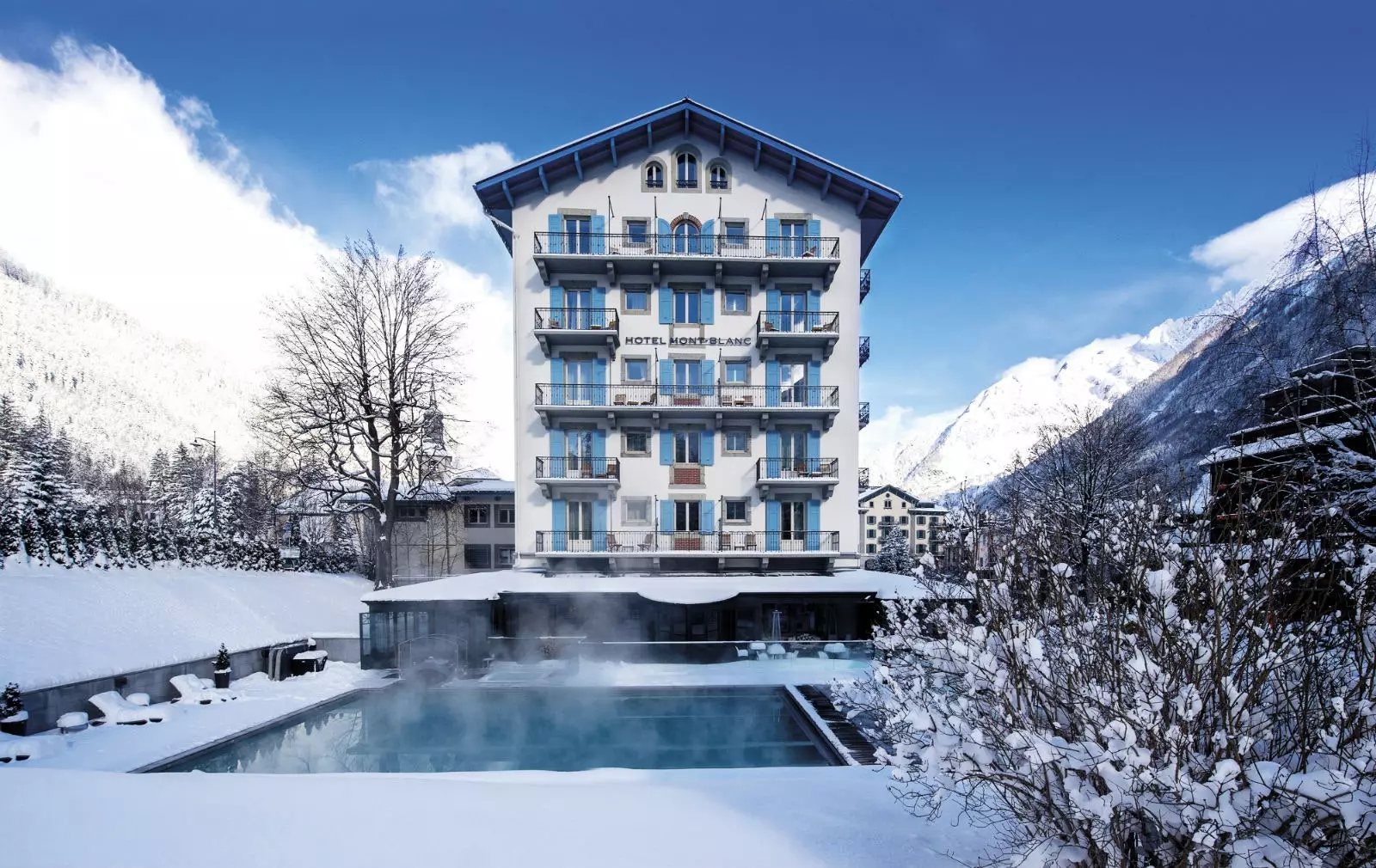 Hotel Mont Blanc zu Chamonix.