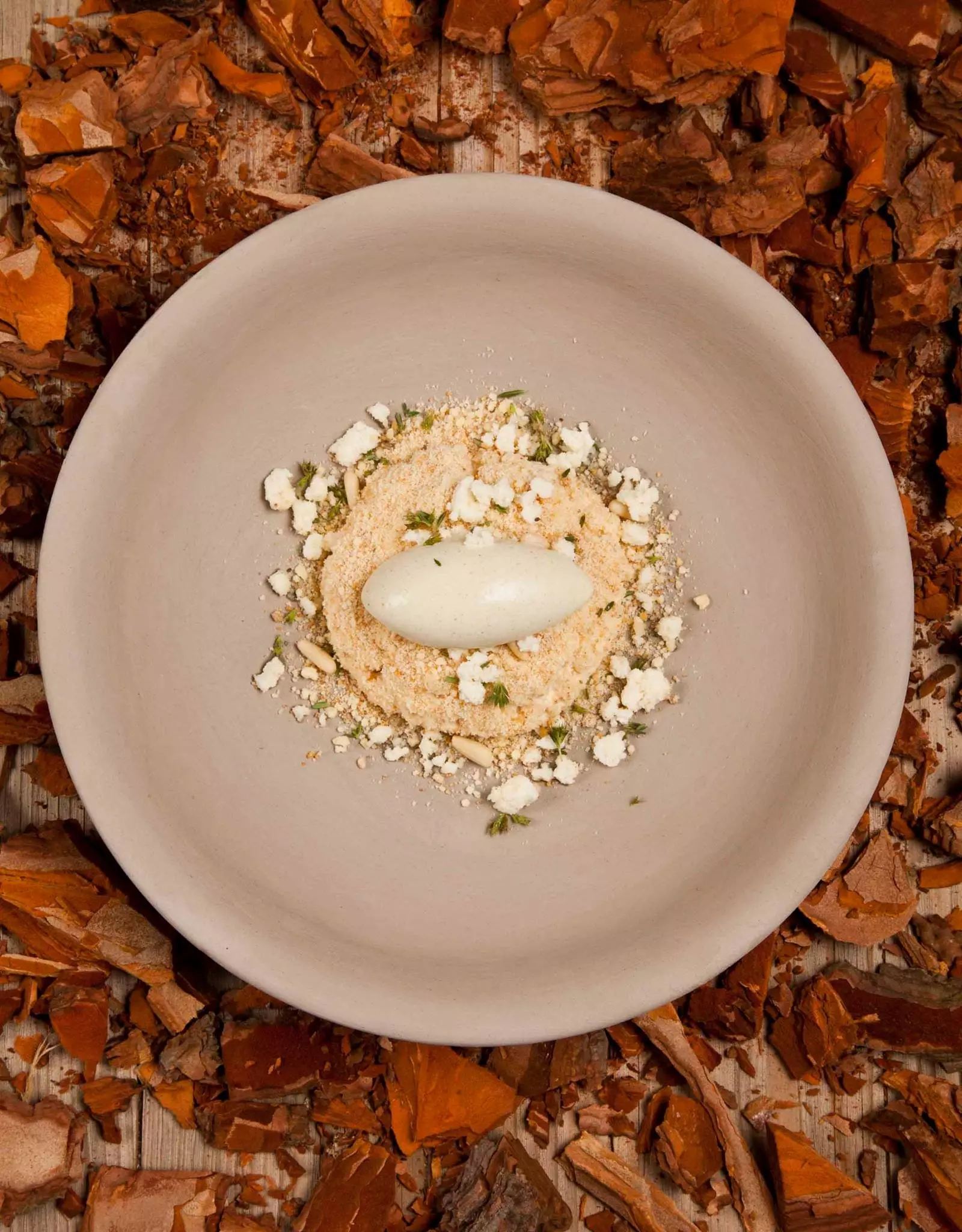 Un gelato al profumo di pini e pistacchi Sì a La Botica de Matapozuelos.