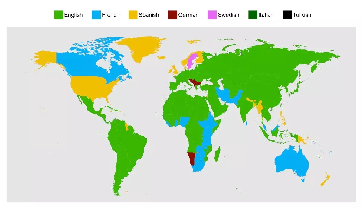 Din hija l-mappa tad-dinja bbażata fuq il-lingwi li nistudjaw