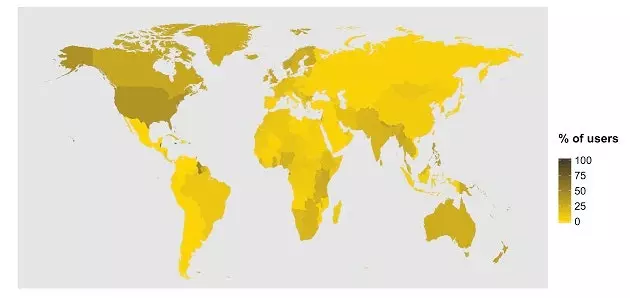 これは私たちが勉強している言語に基づいた世界地図です