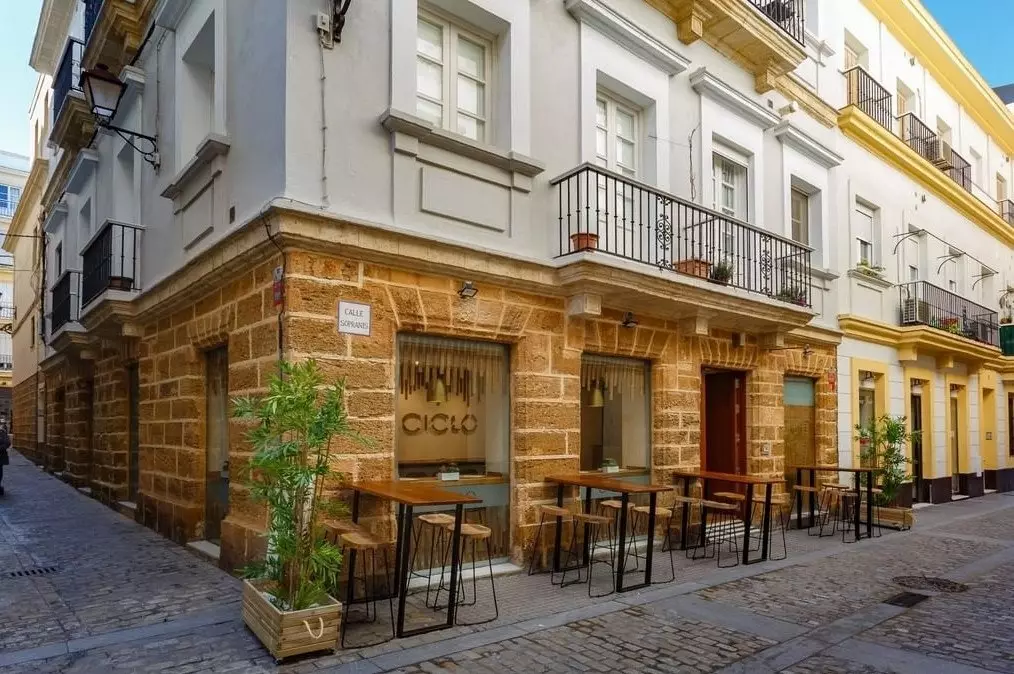 Terrasse du restaurant Ciclo à Cdiz.