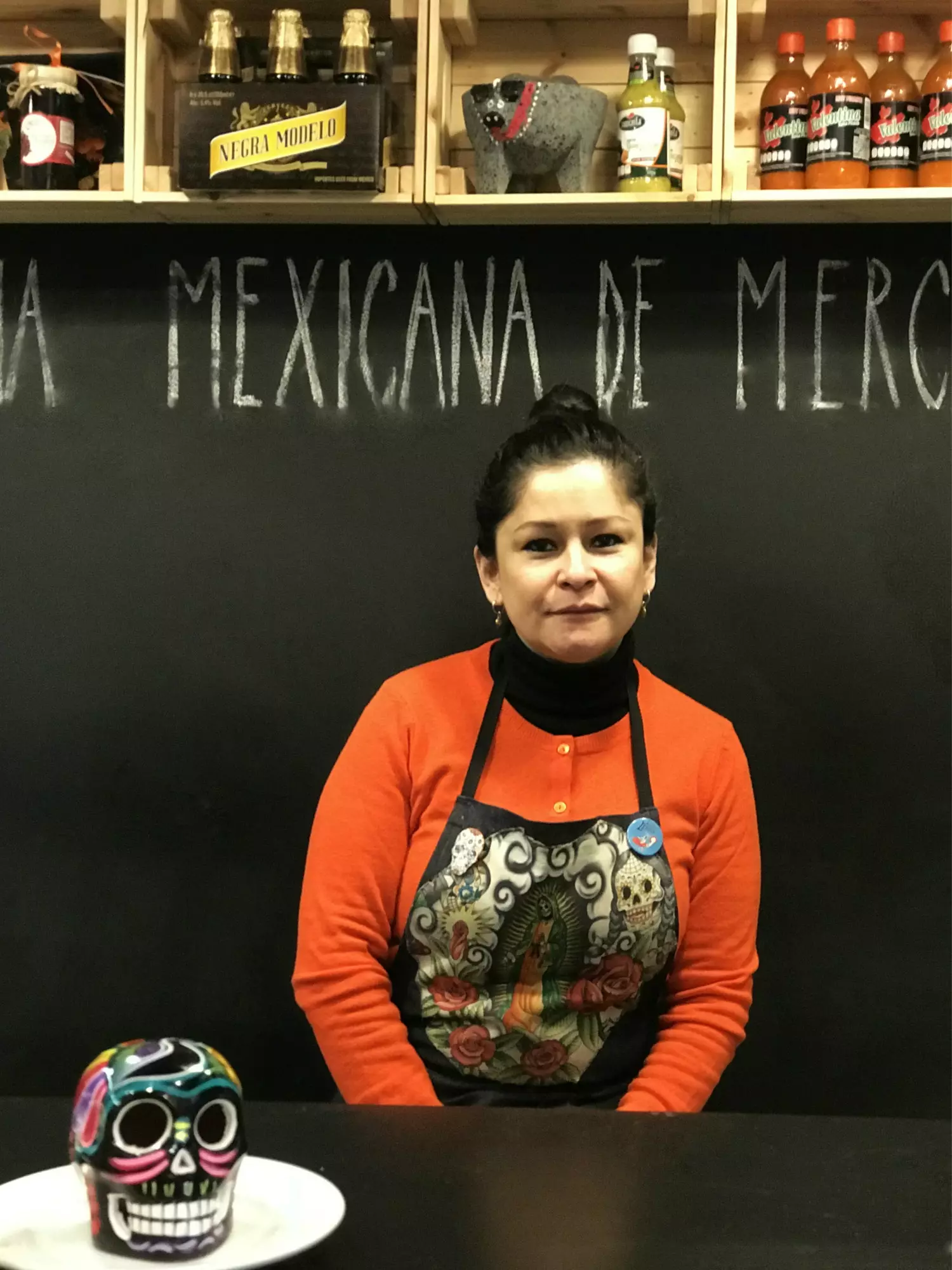 Sandra María Hernández Cornejo dans La Tentation. Le marché Taqueria.