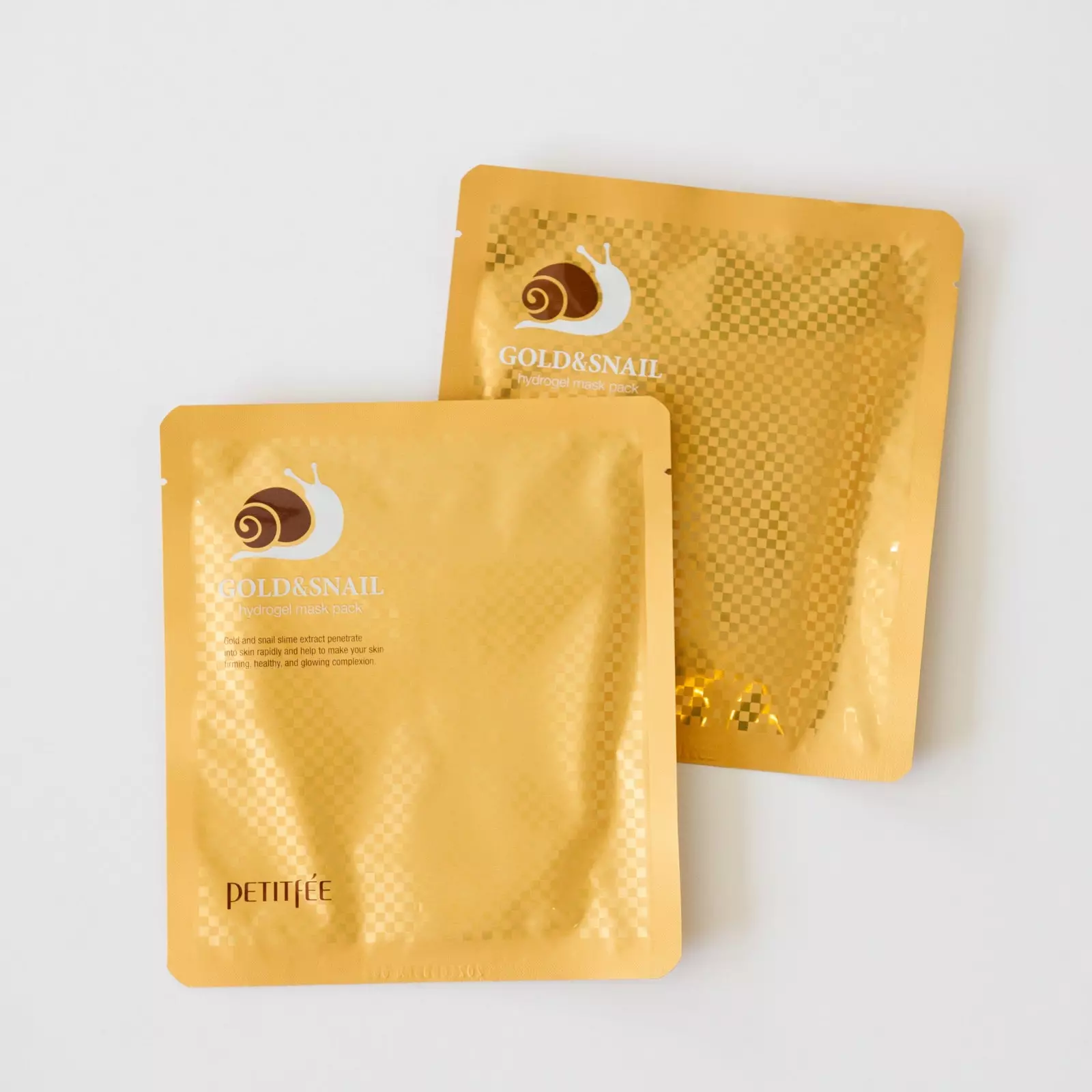 Hydrogel masksheet with collagen snail mucin and colloidal gold