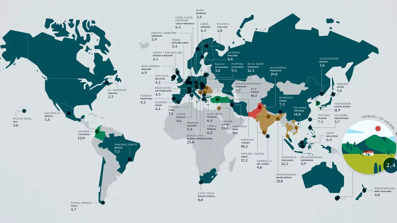 La mappa della qualità dell'aria nel mondo: le città più e meno inquinate