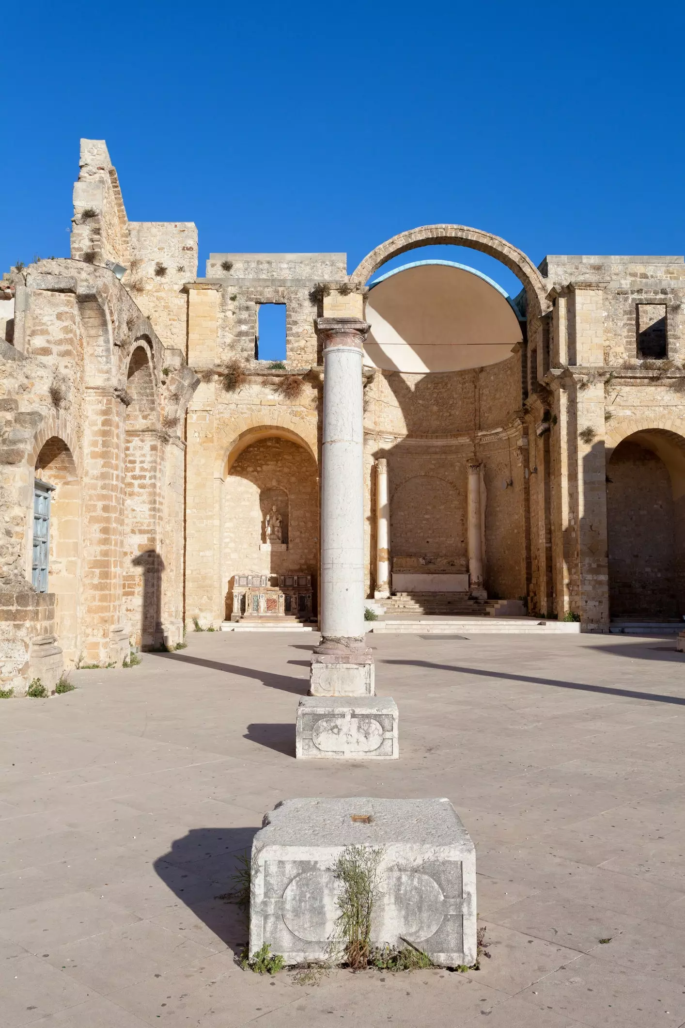 A histórica Piazza Alicia em Salemi.