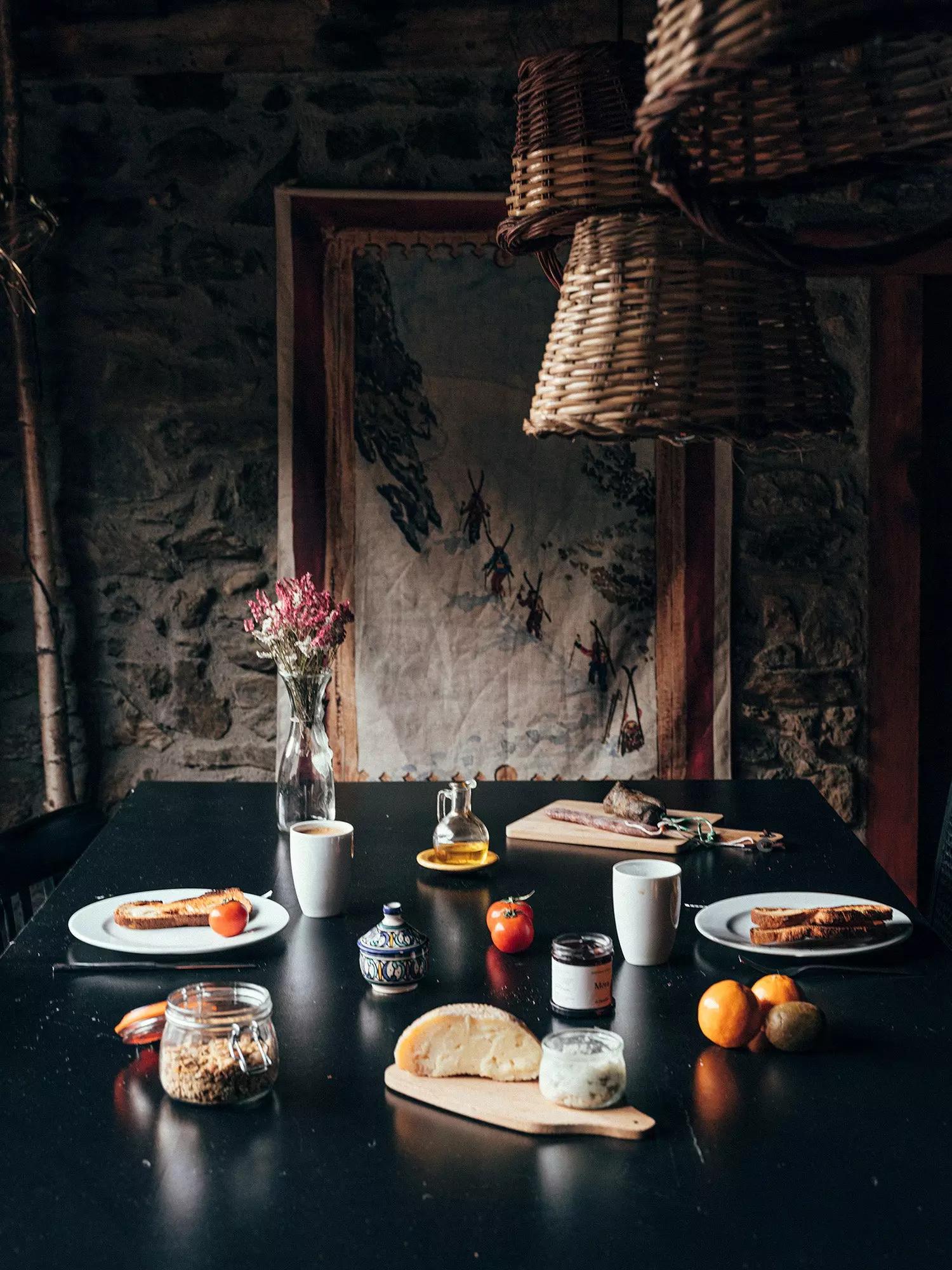 Breakfast at Borda Puntal next to OrdinoArcalís near the old route used by woodcutters to lower the...