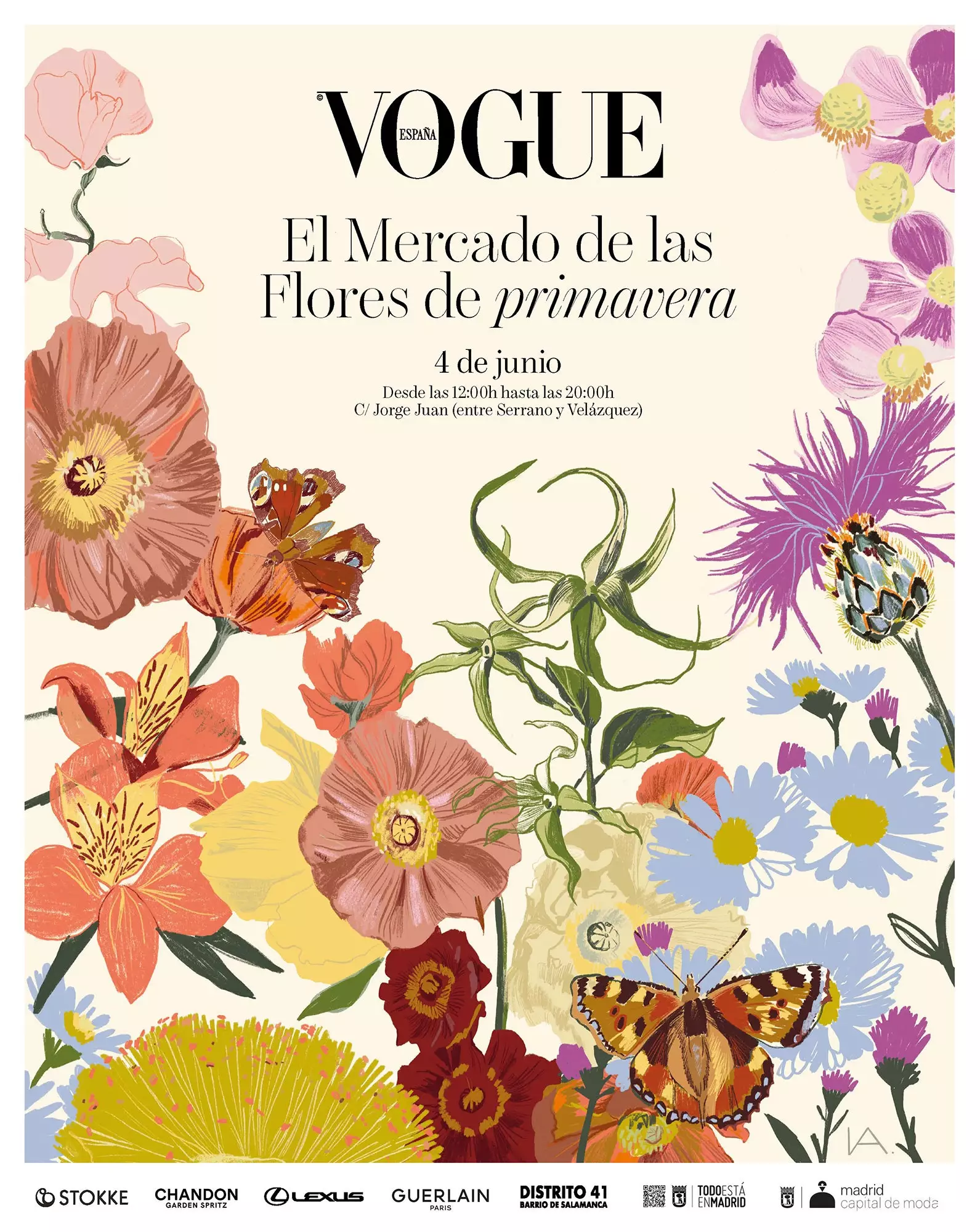 Vogue 2022 Flower Market Poster