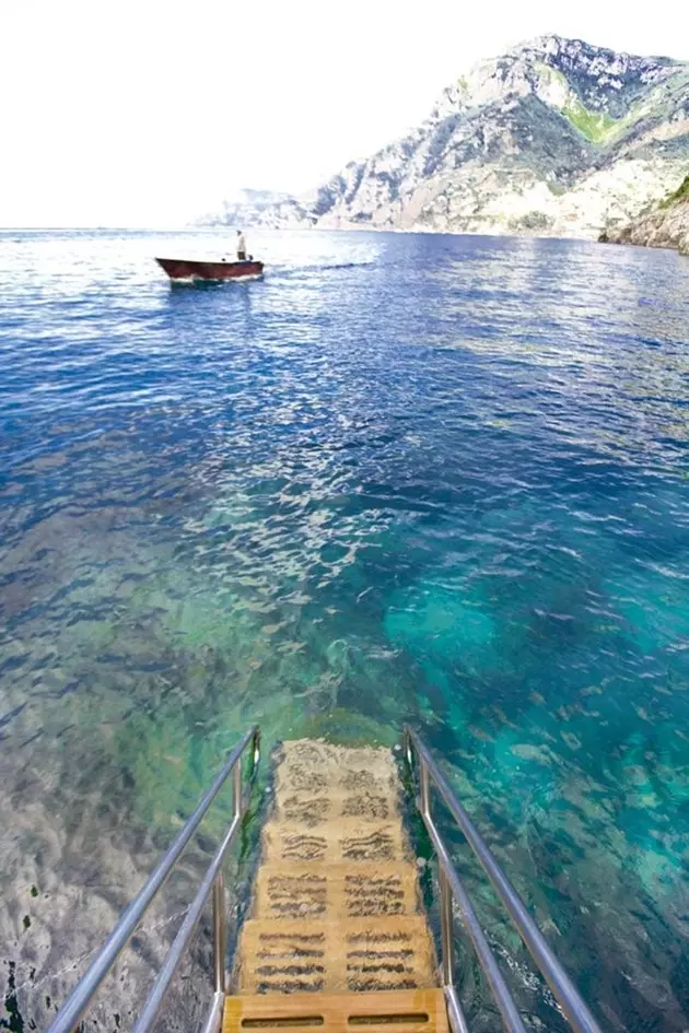 Bryggja á Hotel San Pietro í Positano