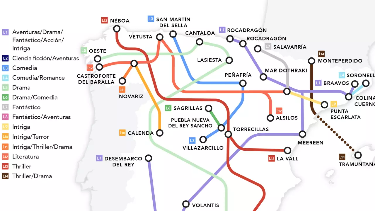 Mapa fikcyjnych miejsc seriali, filmów i powieści, które możesz odwiedzić w Hiszpanii