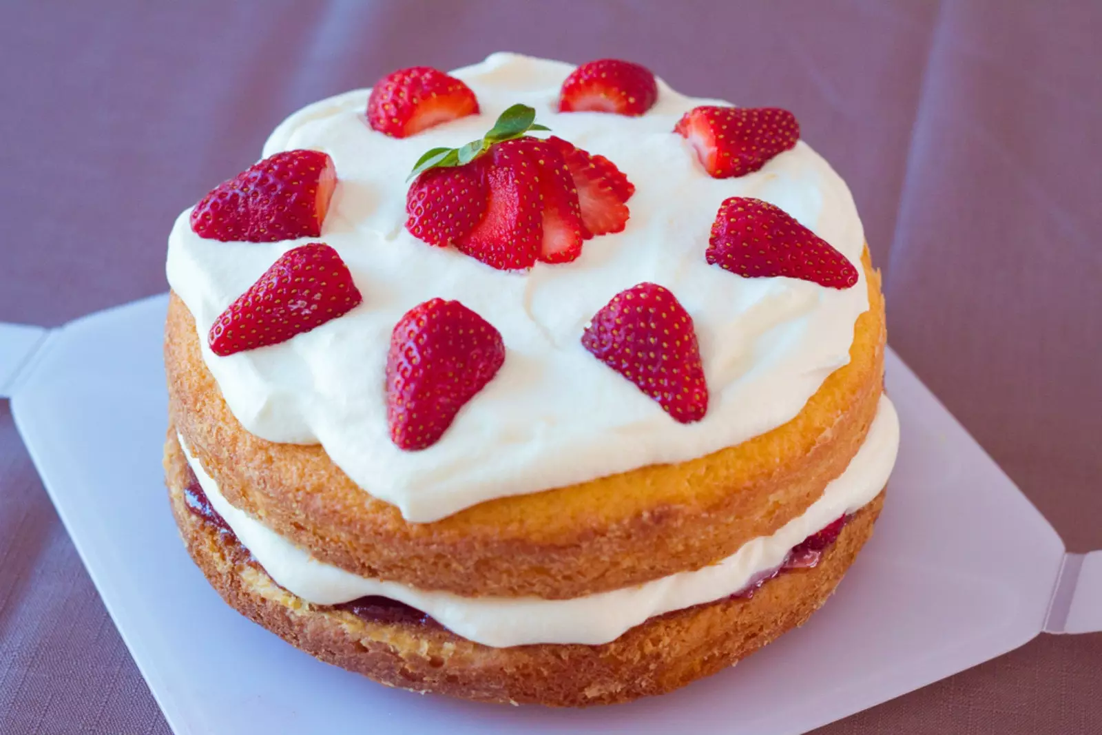 Victoria Sponge cake fra London.