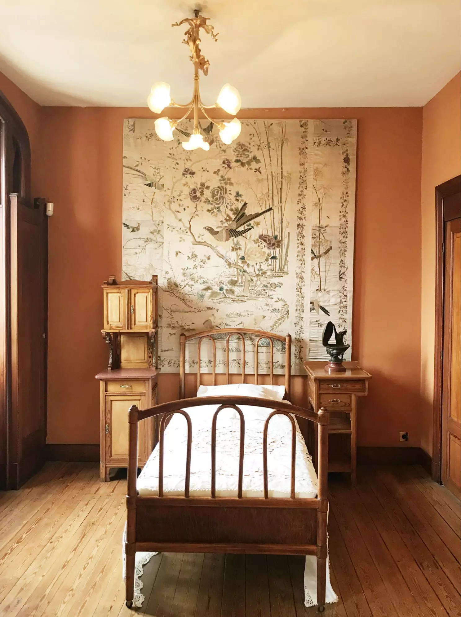 Quarto de hóspedes na casa de Victor Horta, agora Museu da Horta.