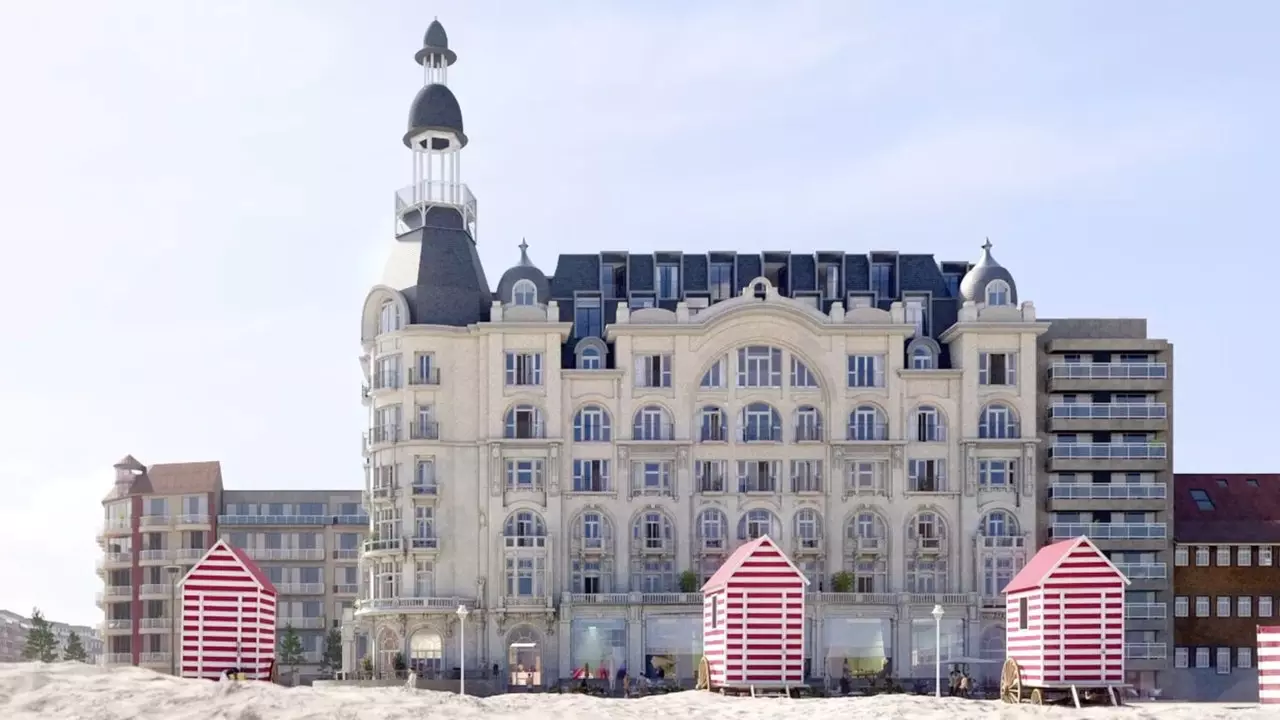 Hii itakuwa Grand Hotel de Nieuwpoort ya kihistoria nchini Ubelgiji baada ya marejesho ya David Chipperfield.