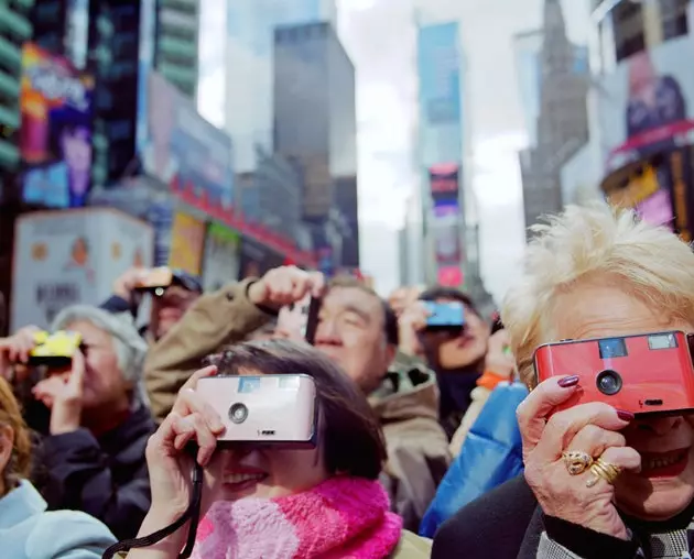 Turistes a Times Square