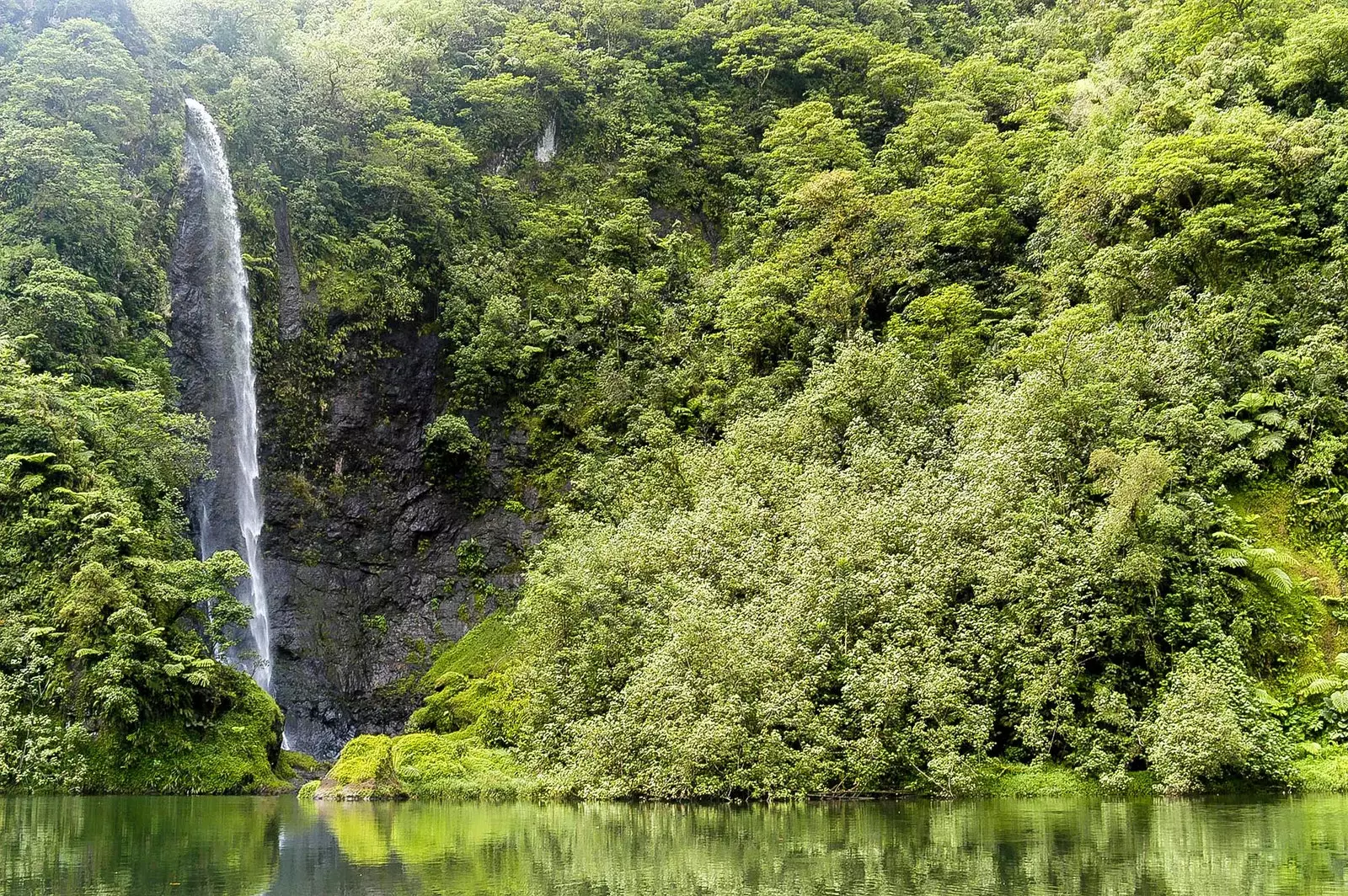 Vaio Falls the highest waterfall in Tahiti