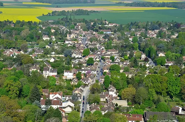 Widok z lotu ptaka na Barbizon