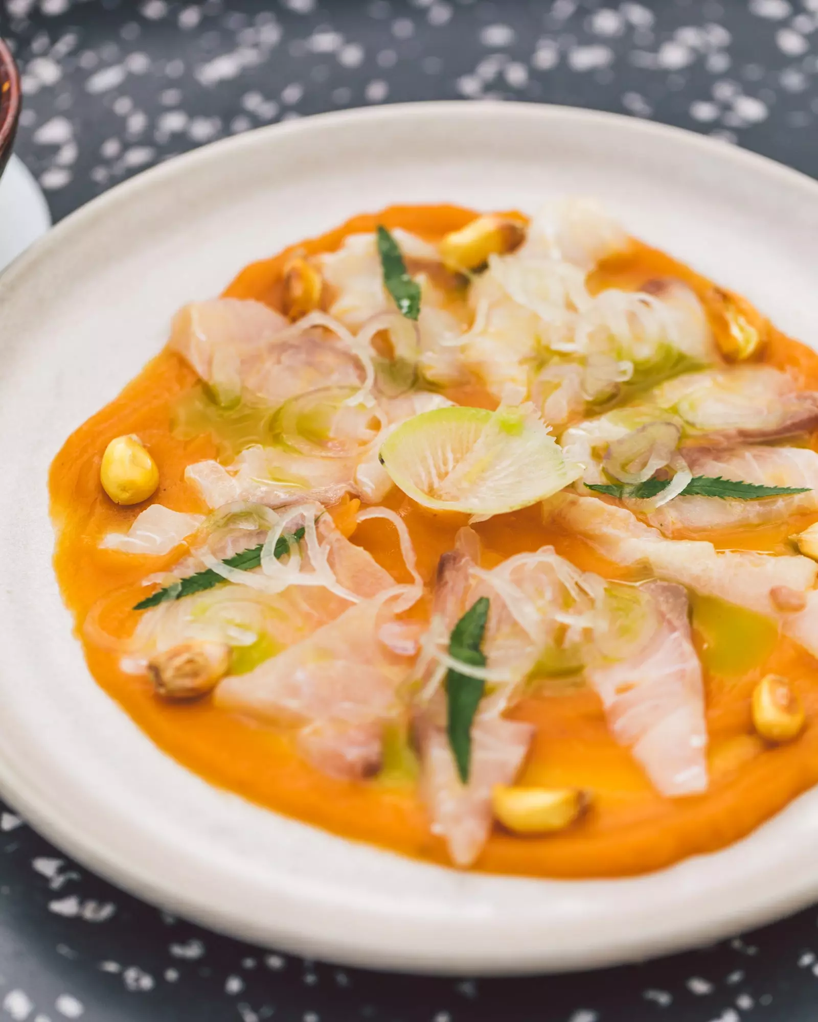 The delicious fish tiradito.