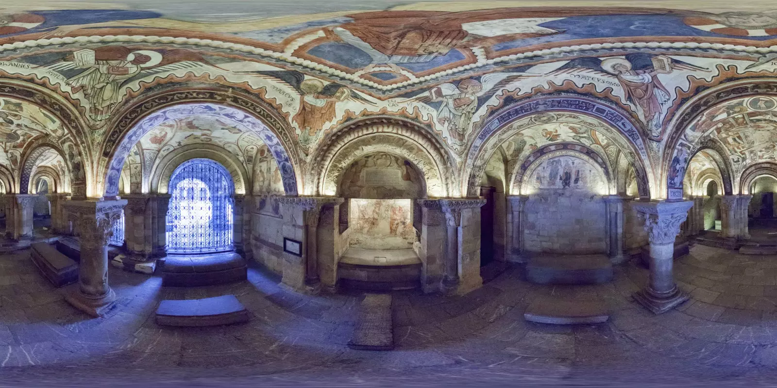 Pantheon of the Kings in the Royal Collegiate Church of San Isidoro in León where they say the Holy Grail of Christ is located.