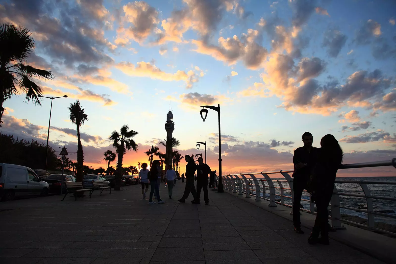 sunset on the corniche