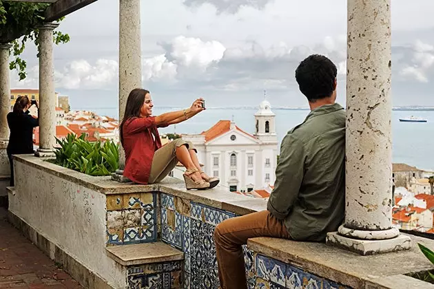 Lissabon frá Santa Luzia sjónarhorninu