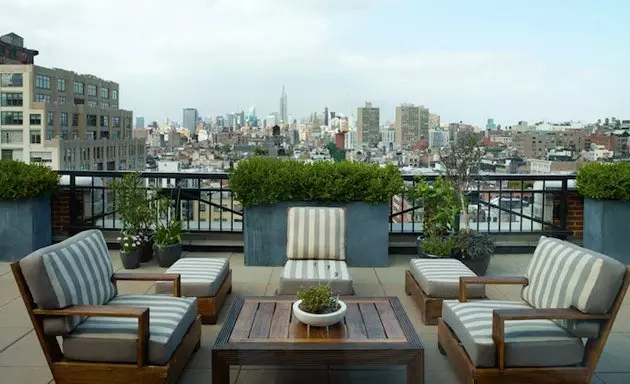 Terraço do grande hotel Soho.