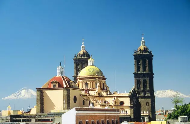 Puebla Mexicos hevn uten sol eller strand