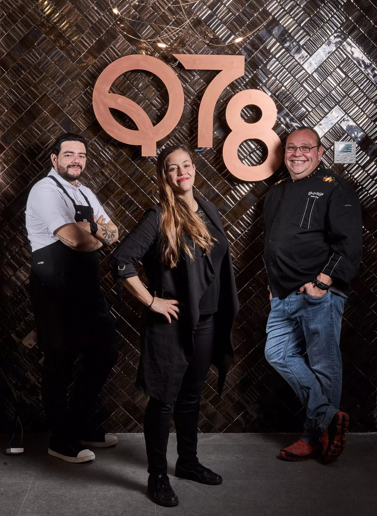 Pedro Evia e sua equipe no Q78 Gastromezcal Madrid