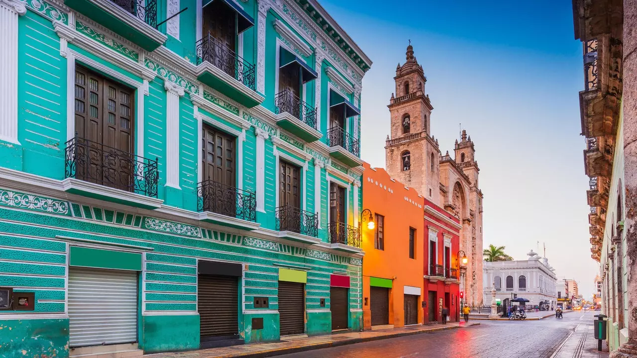 En vinter i full sol i Mérida, Yucatán