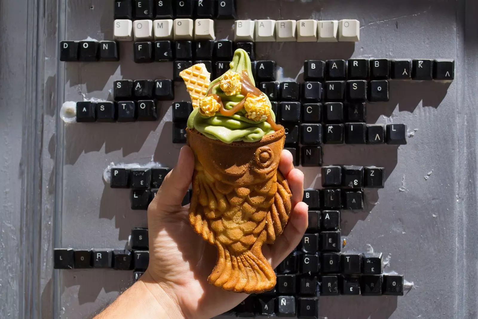 Jmenuje se Taiyaki a je to nová ryba plněná zmrzlinou, která přistane v Madridu