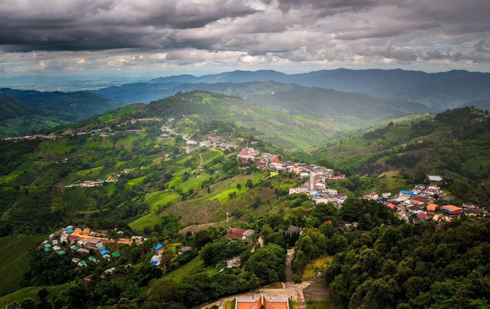 Vue aérienne de Mae Salong