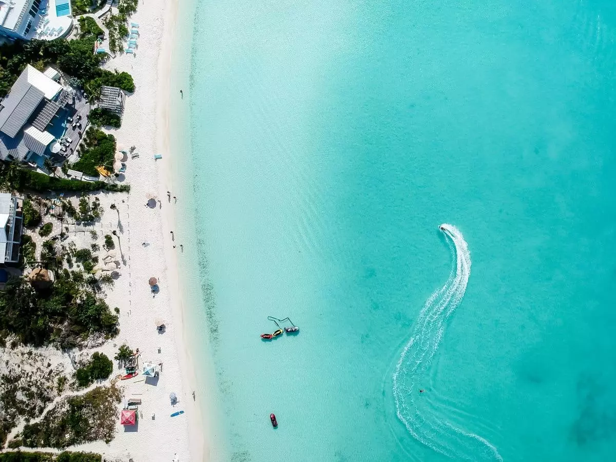 El blau de les Illes Turks i Caicos és únic.