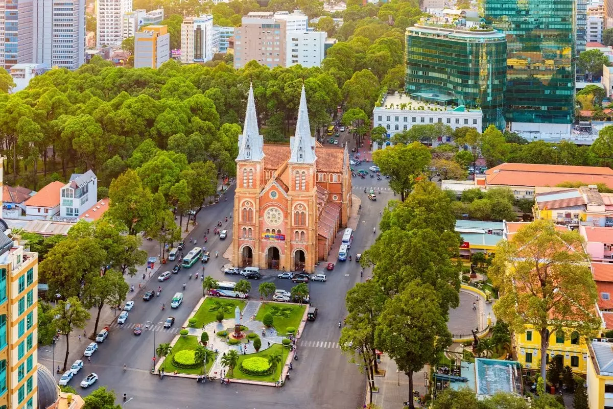 Vista aérea de Ho Chi Minh.