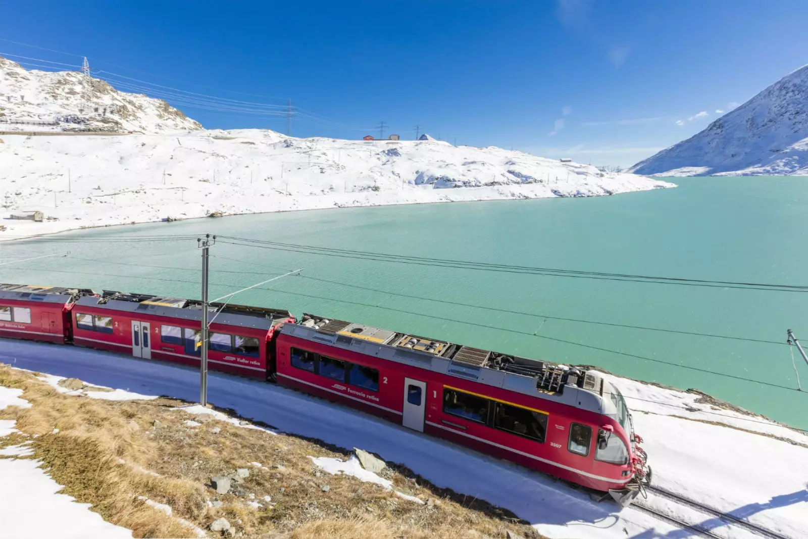 A bord del Bernina Express.