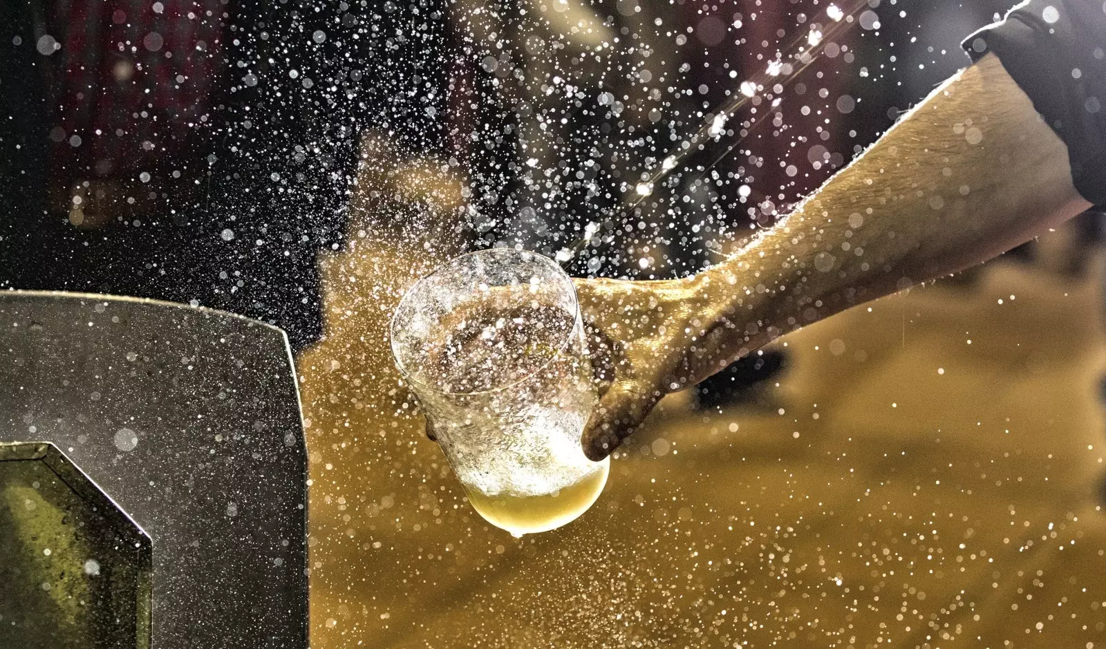 Pouring cider known as the 'elixir of life'.