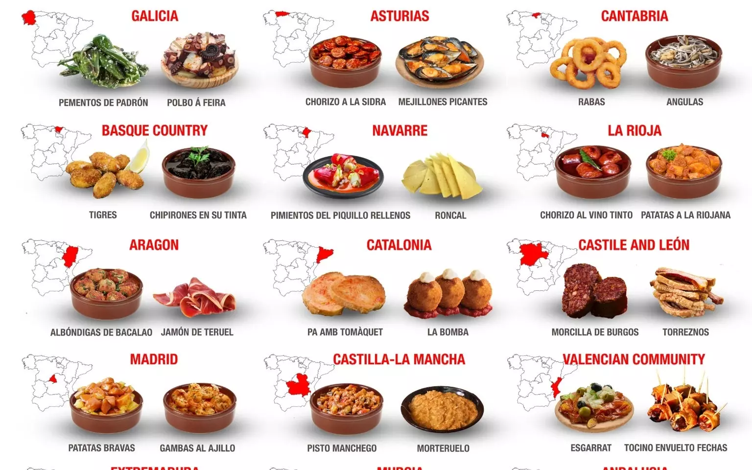 Sono queste le tapas più popolari in Spagna