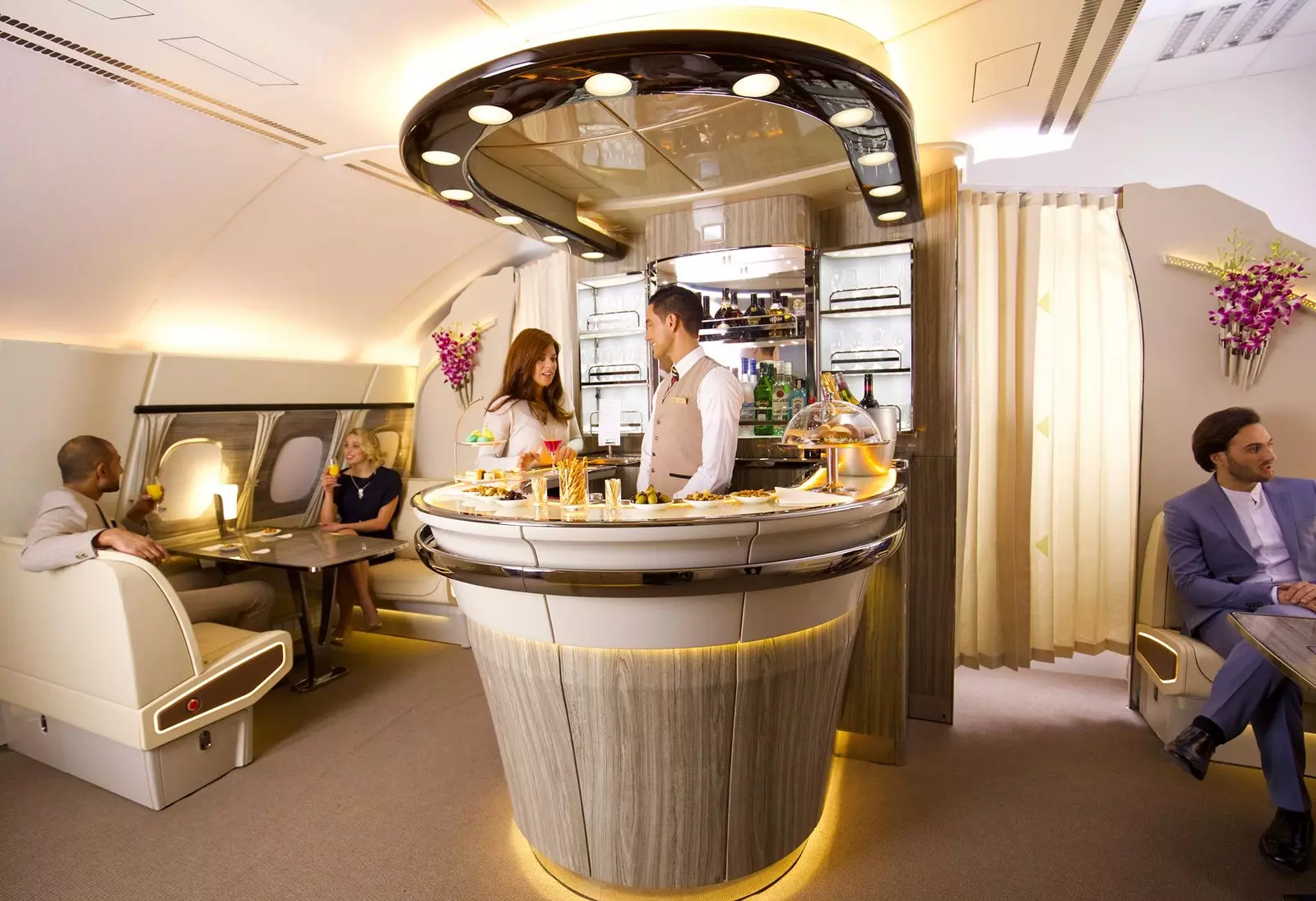 D'Lounge 'u Bord' vun der A380